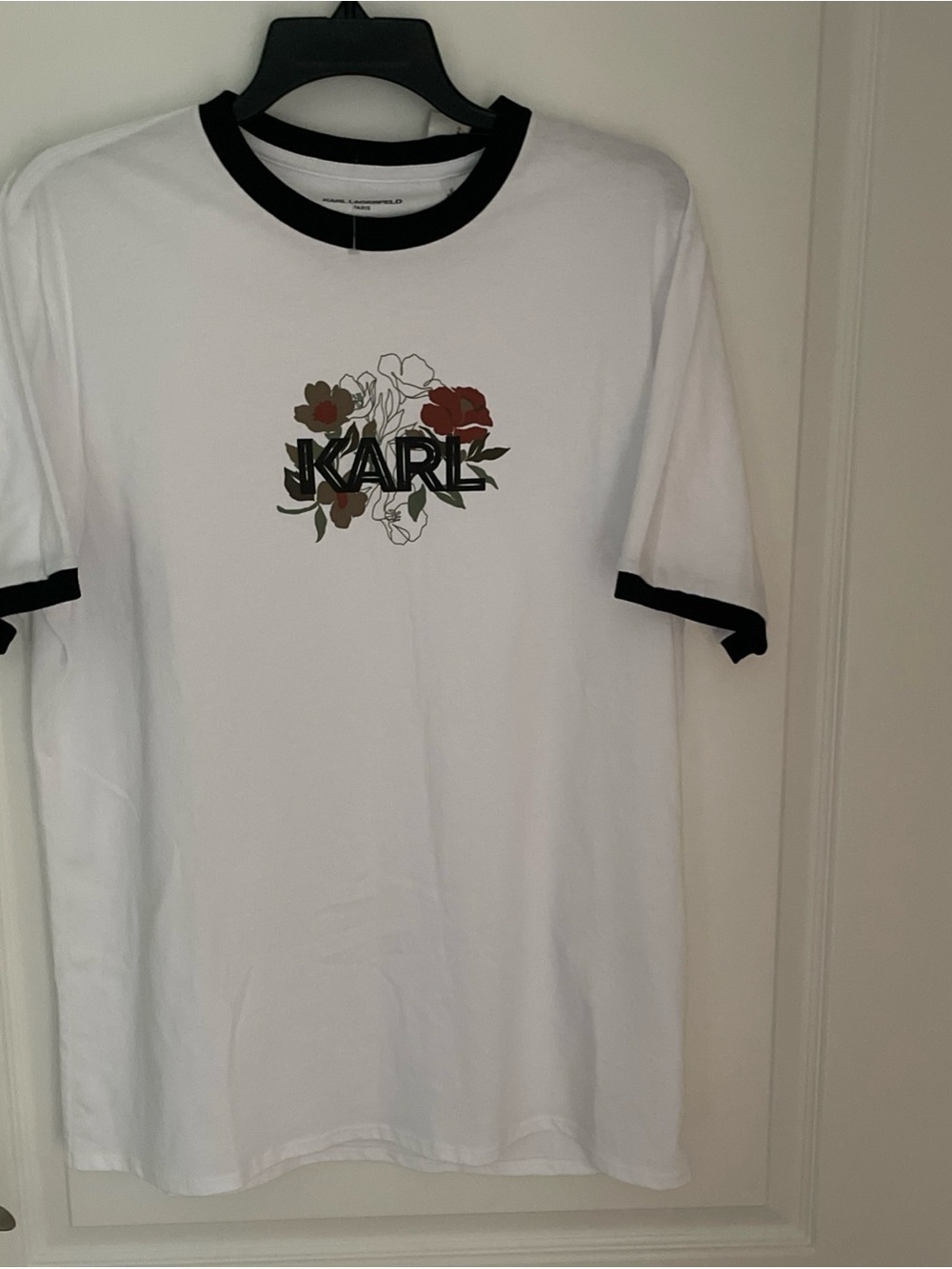 Karl Lagerfeld Tee Shirt Men’s White Size Large New